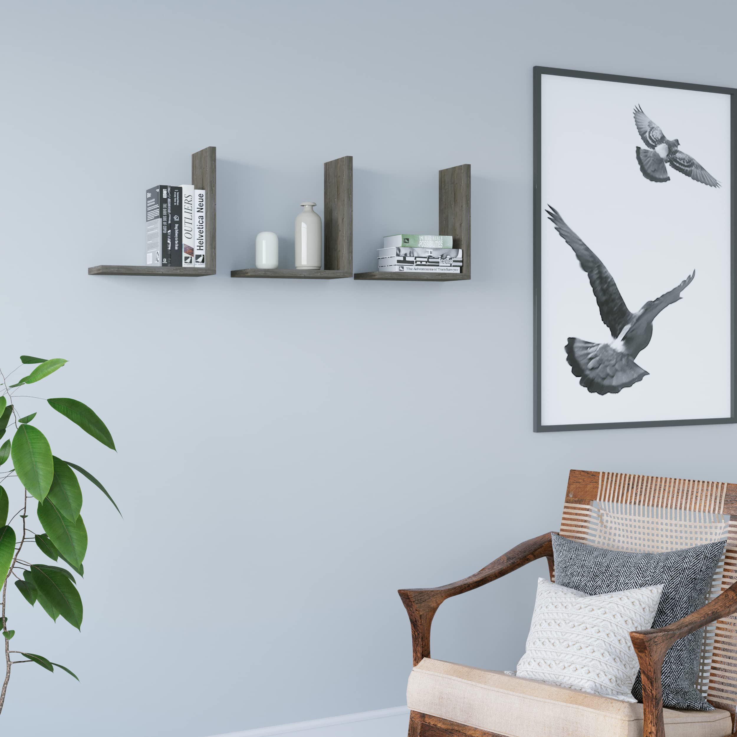 Modern Wall Mounted Shelf - 11.8