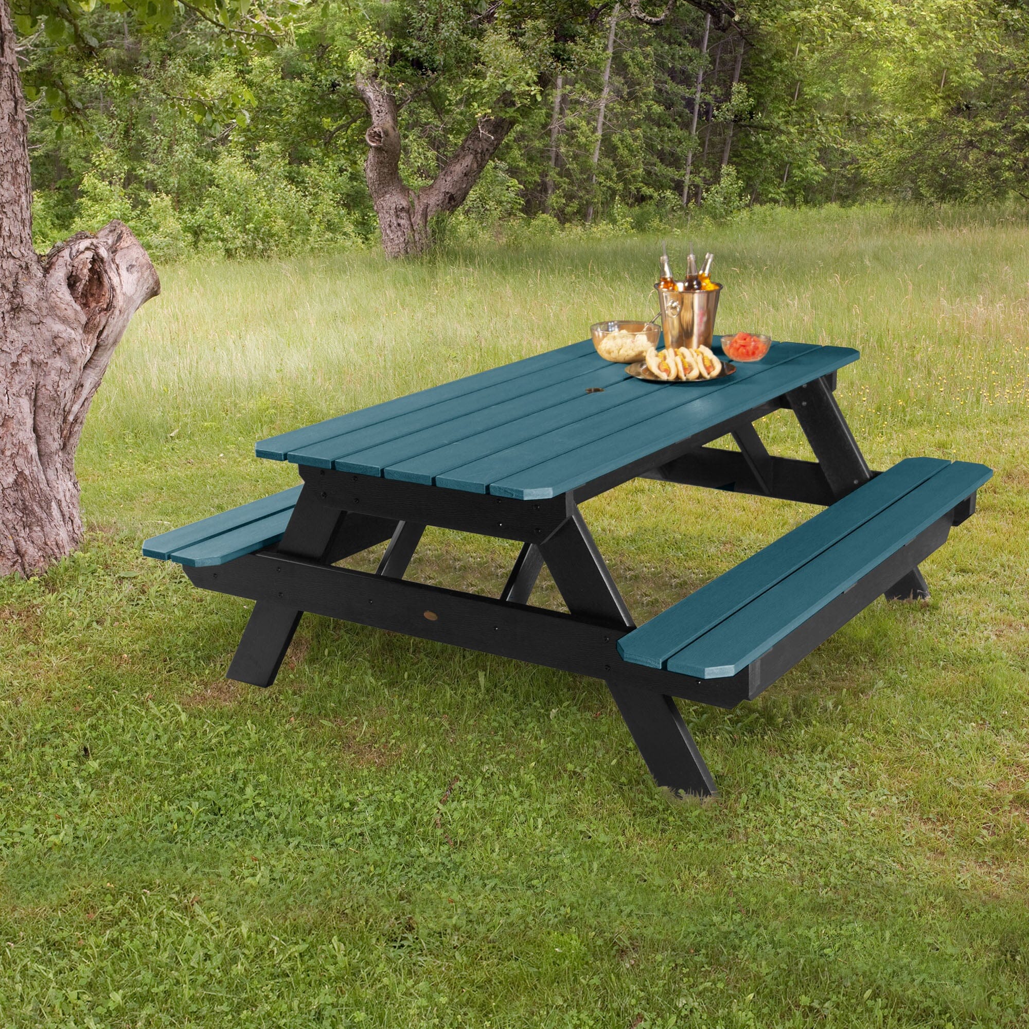 Premium Wooden Picnic Table for Outdoor Dining, Backyard BBQs, and Family Gatherings – Perfect for Patios, Gardens, and Camping Trips