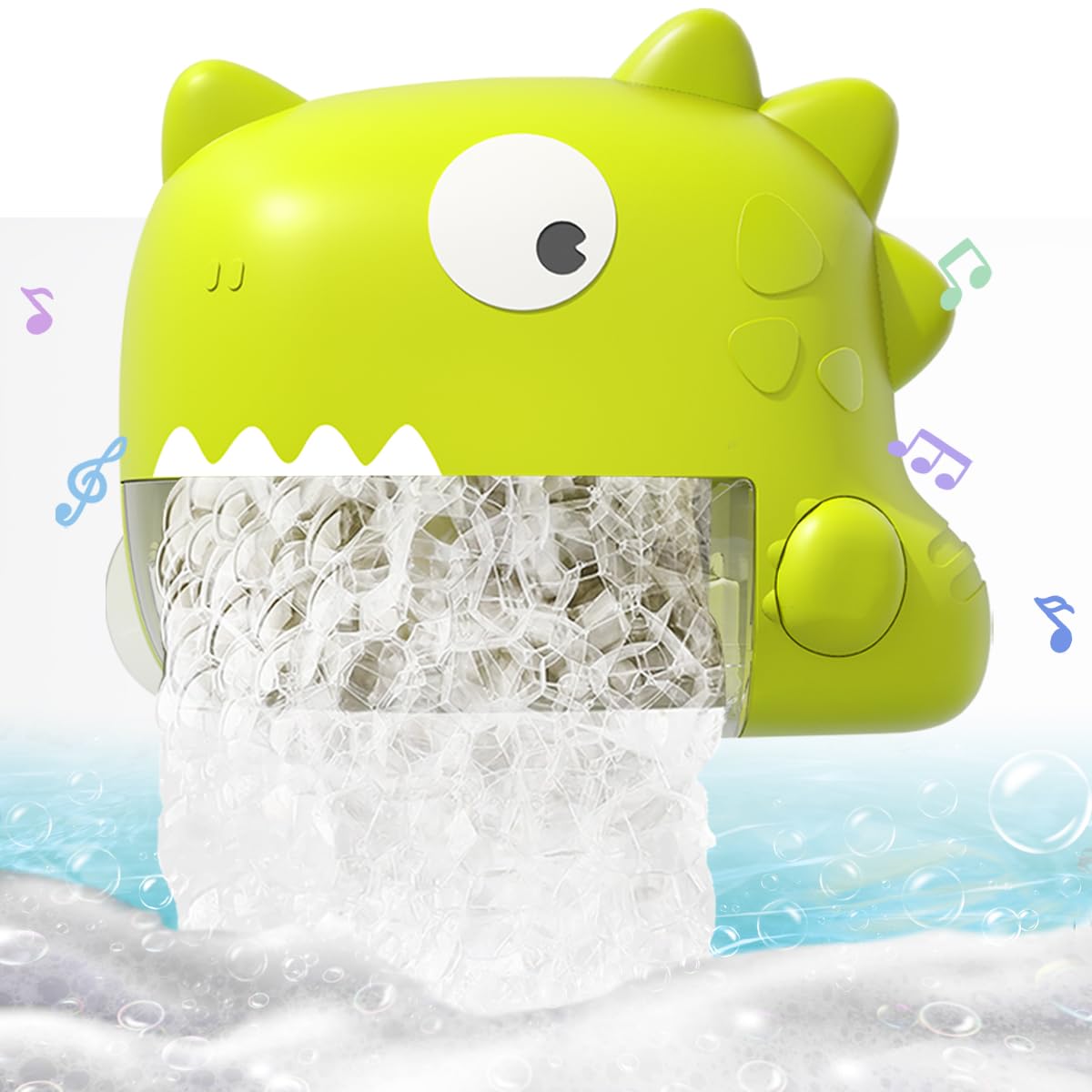 Dinosaur Bath Toys for Toddlers 1-3 Years - Waterproof Bubble Maker with Music | Fun Bathtime Shower Gifts for Boys & Girls