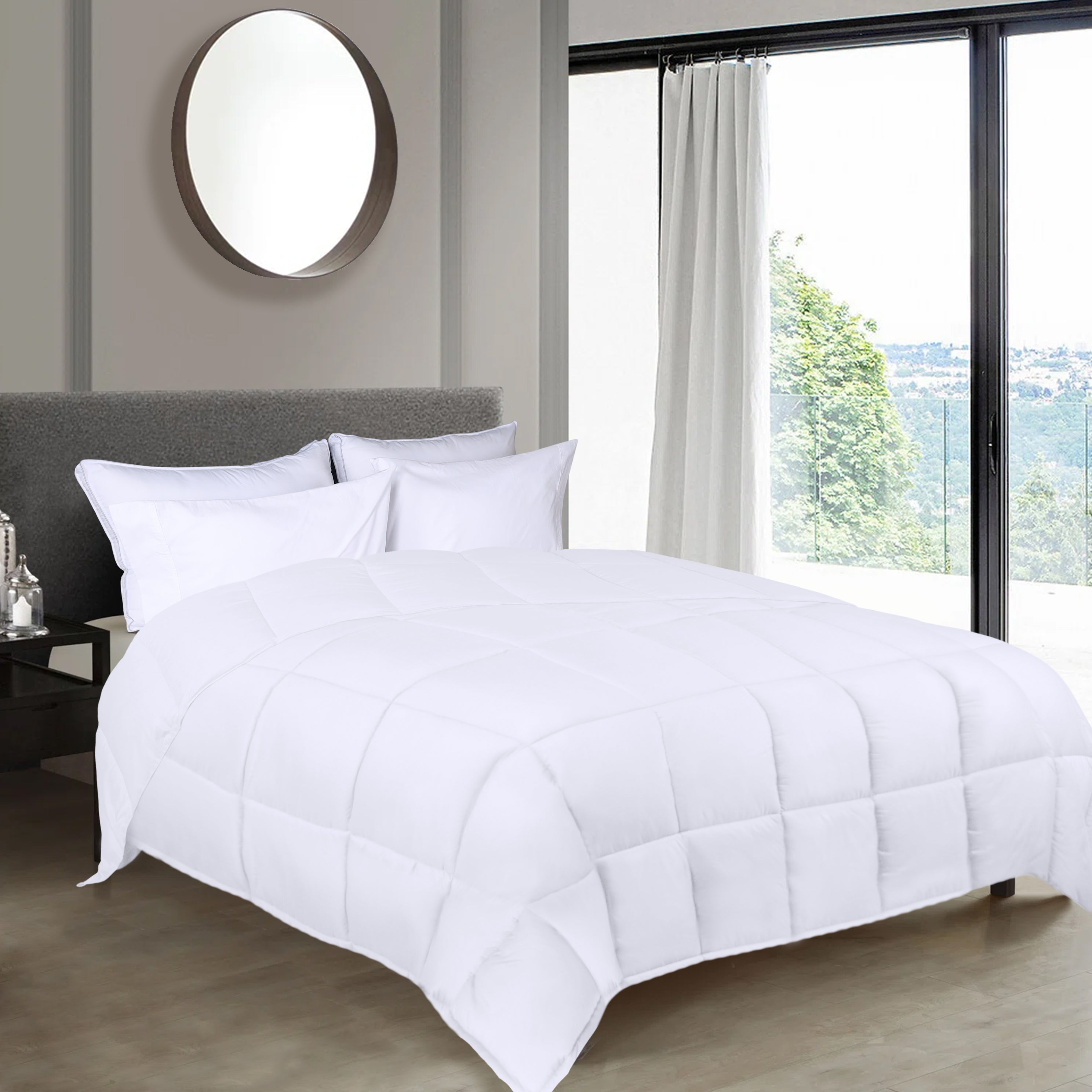 Luxury Brushed Microfiber Reversible Comforter Set - Ultra Soft Bedding for All Seasons - Perfect for Master Bedroom, Guest Room & Dormitory
