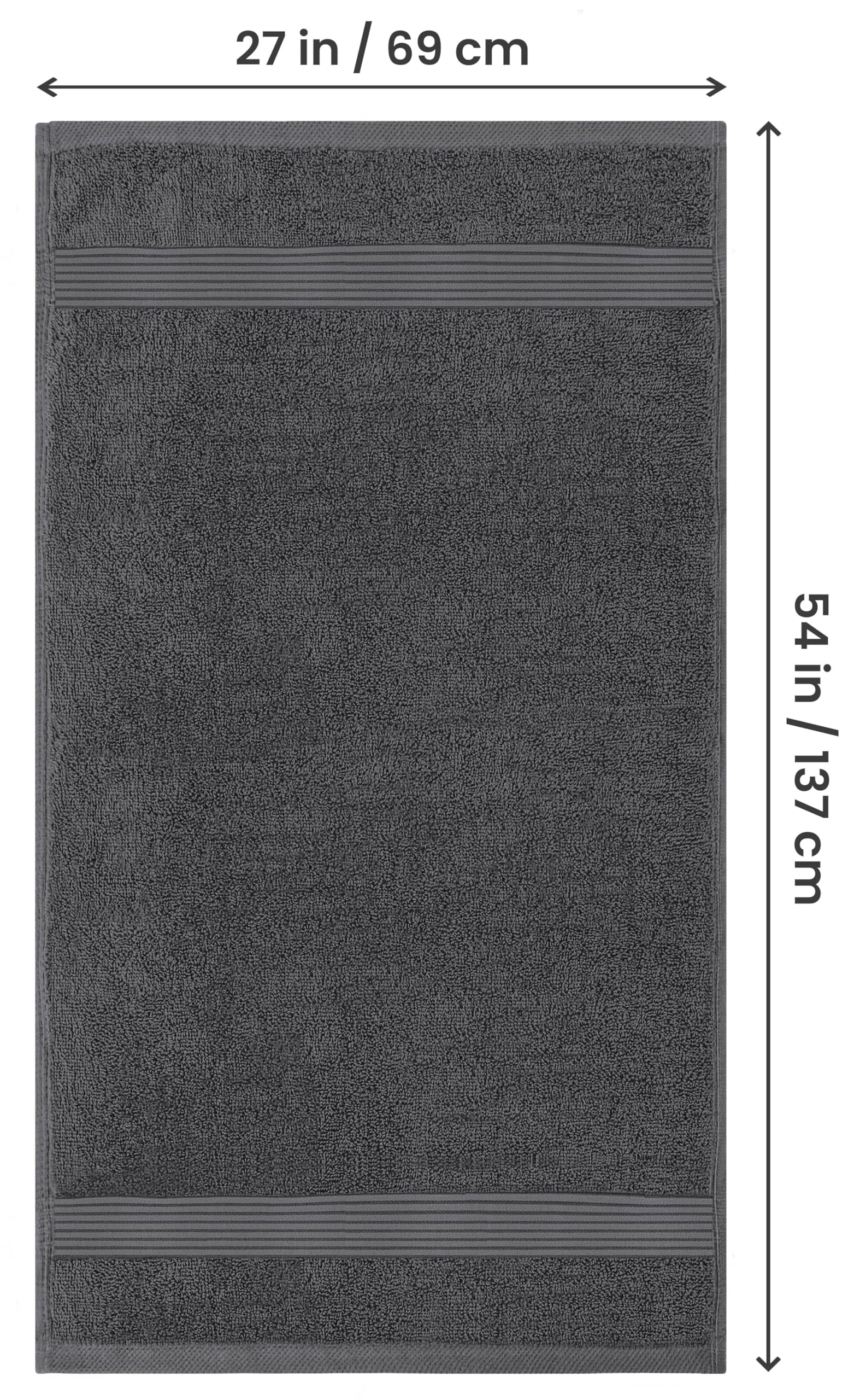 Utopia Towels 12 Pack Bath Towels Set - 100% Ring Spun Cotton, 27x54 Inches, Quick Dry & Highly Absorbent, Ultra Soft Grey Towels for Bathroom, Spa, Gym & Everyday Use