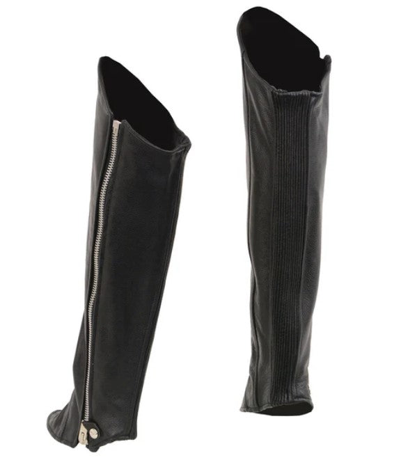 BOL Open Road Women's Leather Half Chaps - Equestrian Riding Boots for Horseback Riding & English Show Jumping - Durable Genuine Leather Leg Protection