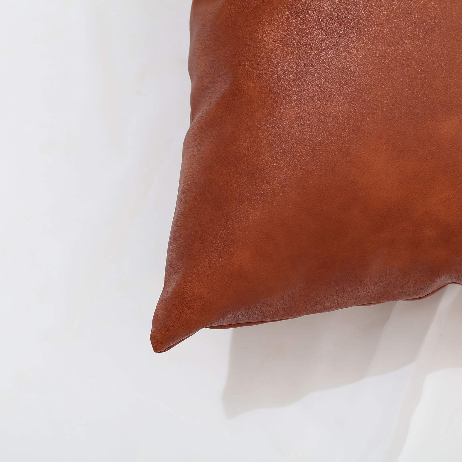 GALMAXS7 18x18 Inch Faux Leather & Cotton Decorative Throw Pillow Covers Set of 2 - Modern Mudcloth Farmhouse Style Square Accent Pillows for Couch, Sofa, Bed, Living Room - Perfect for Home Decor, Cozy Reading Nook & Guest Room Styling