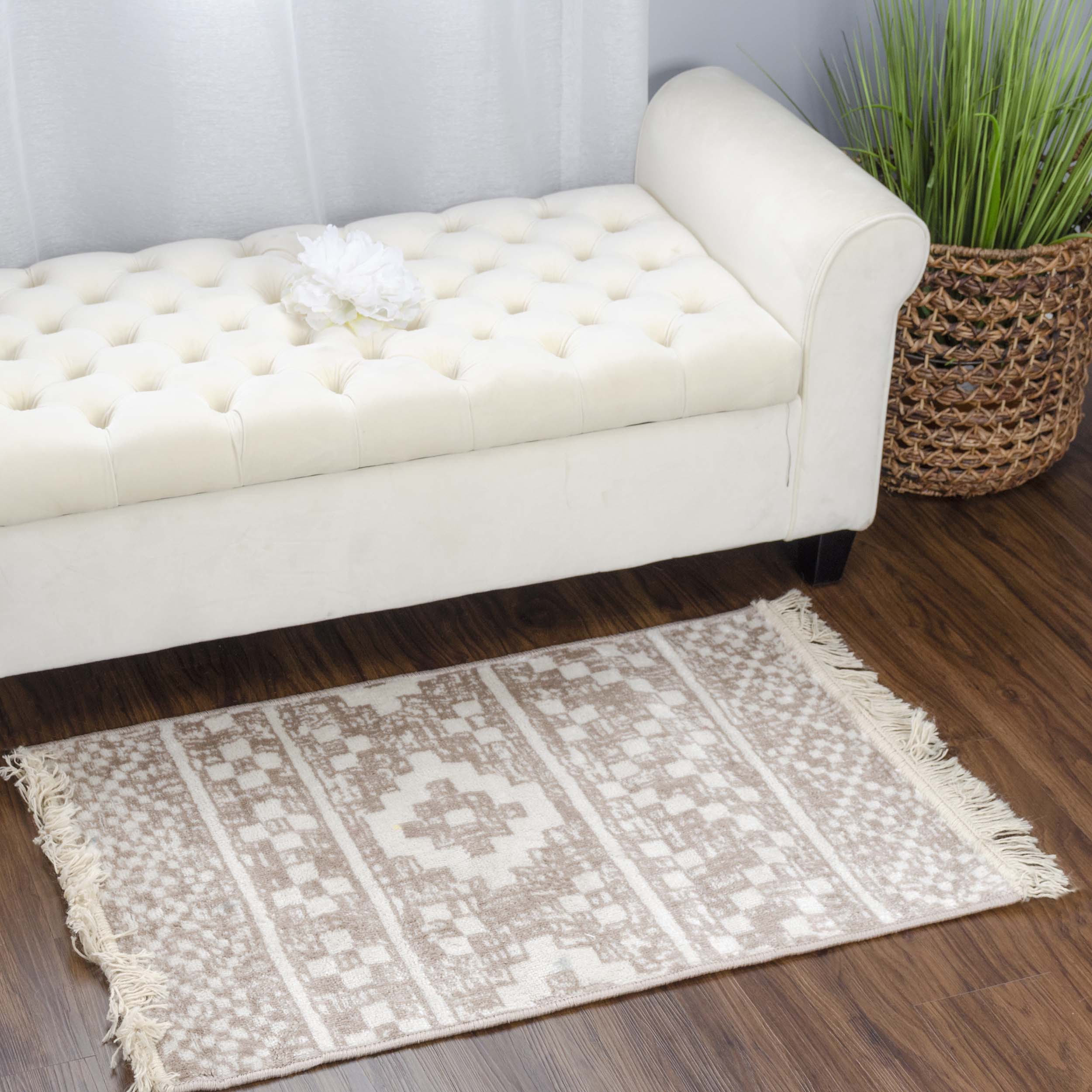 Stylish Geometric Diamond Pattern Indoor Area Rug & Runner - Soft Non-Slip Floor Carpet for Living Room, Bedroom, Hallway | Home Decor & Modern Interior Design