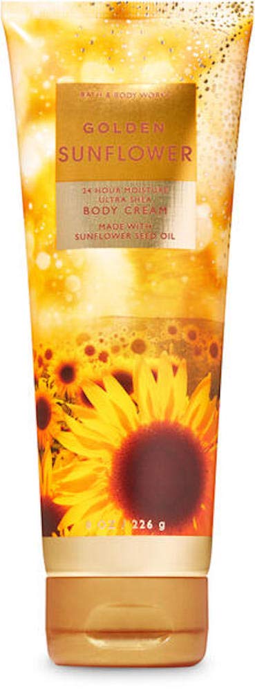 Bath & Body Works Golden Sunflower Ultra Shea Body Cream - 24 Hour Moisture & Hydration - 8 oz - Perfect for Dry Skin Care & Daily Body Moisturizing Routine