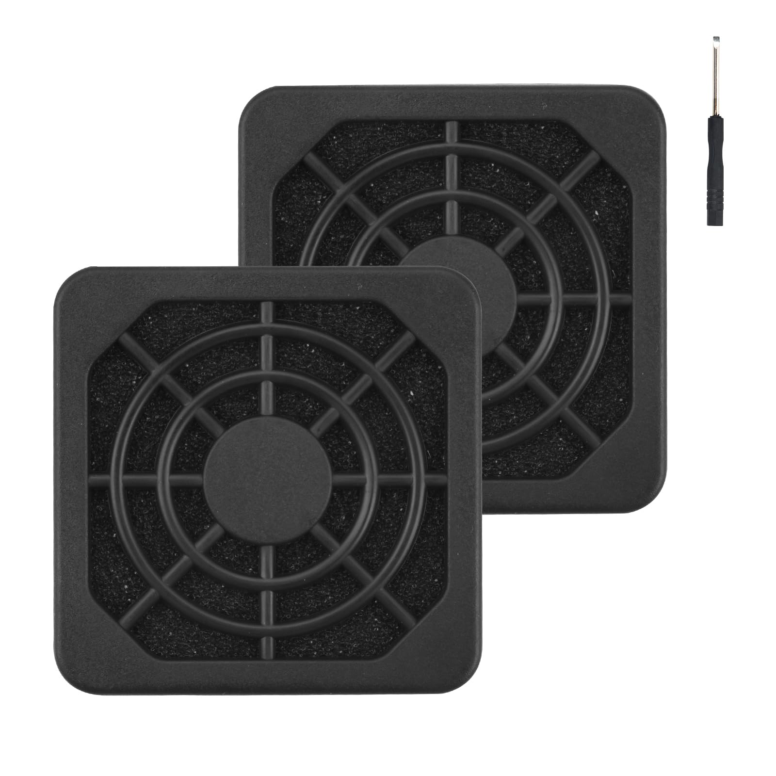 [2 Pack] ELUTENG 40mm USB Fan Dustproof Cover with Filter - Plastic Grill Ventilation Mesh Kit for 4cm Computer Case Fans | DIY Cooling Solution for PC, Electronics & Small Appliances