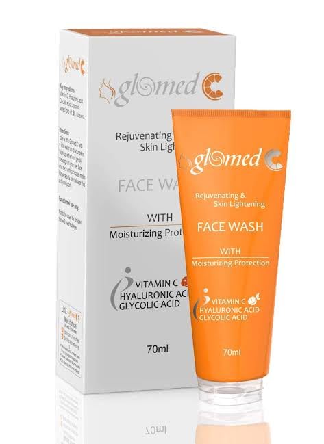 Glomed-C Skin Lightening Face Wash 70ml - Brightening Cleanser for Dark Spots & Uneven Skin Tone - Perfect for Morning & Night Skincare Routine
