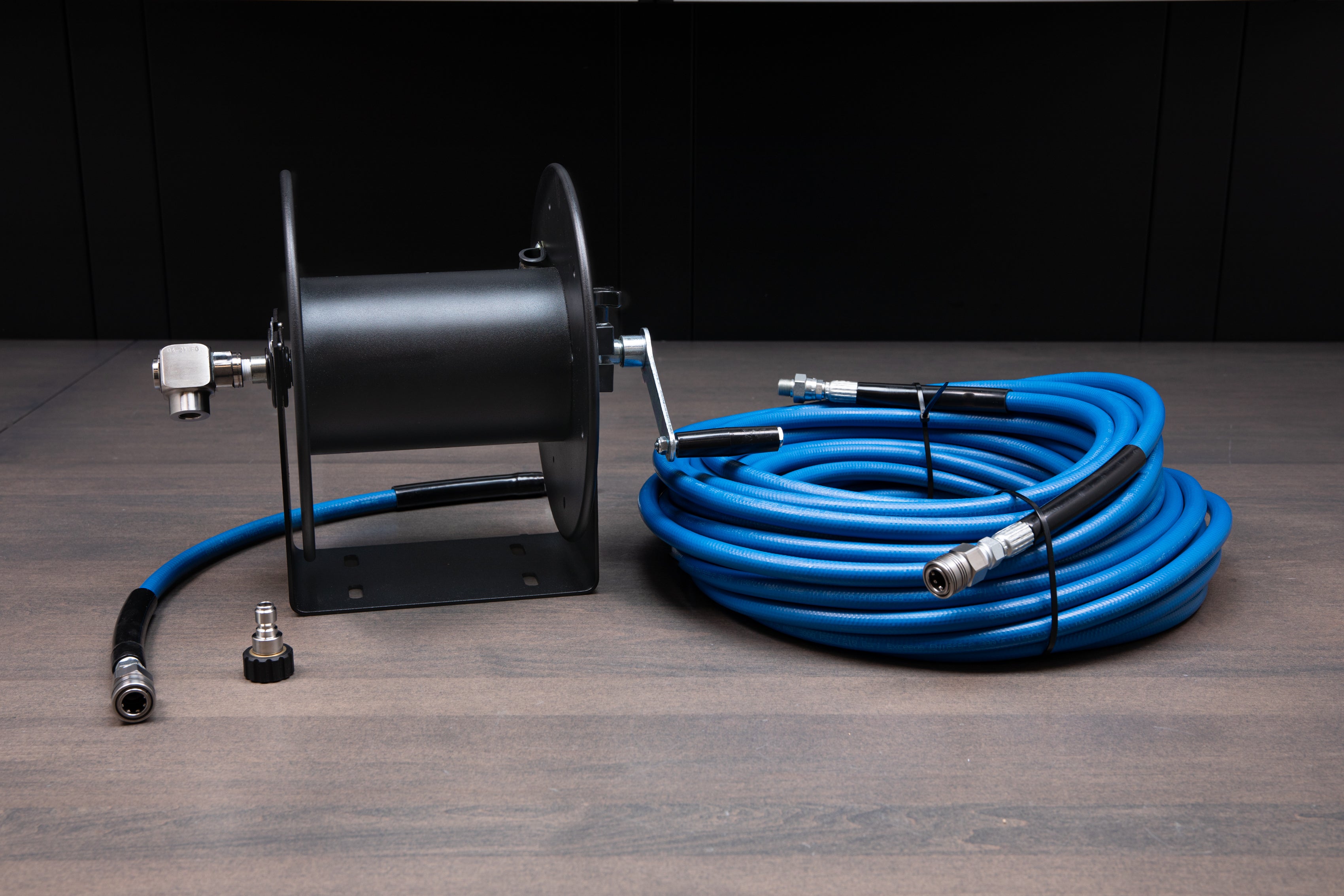 Upgraded Wall Mount Hose Reel Kit - Heavy Duty Garden Hose Holder for Outdoor Watering, Car Washing & Yard Cleaning