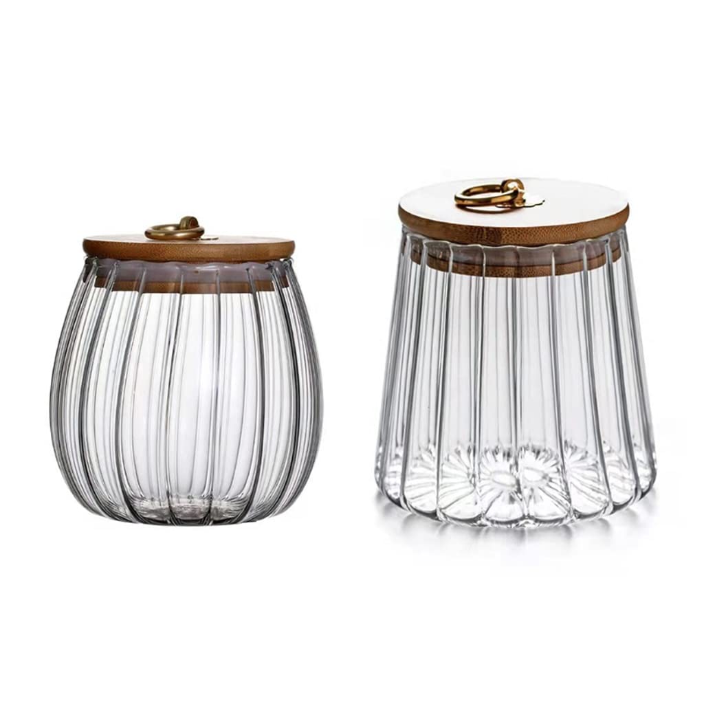 GANFANREN Airtight Glass Spice Jars with Lids - 12oz Transparent Kitchen Storage Containers for Salt, Pepper, Sugar & Seasonings | BPA-Free, Leakproof & Stackable | Perfect for Pantry Organization, Cooking & Baking Essentials