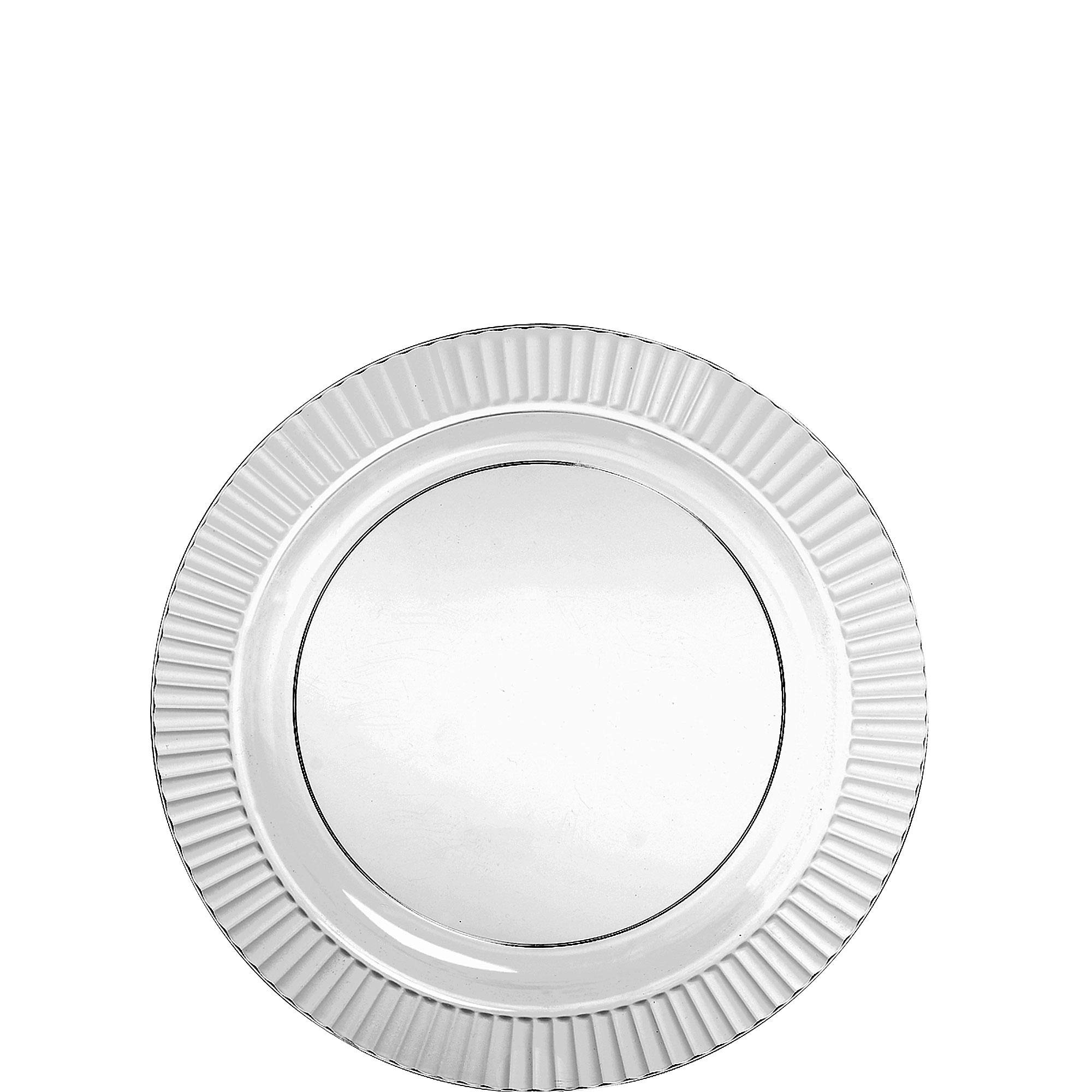 Premium Clear Plastic Round Plates 7.5 Inch (32 Pack) - Elegant Disposable Dinnerware for Parties, Events, Catering - Durable & Shatterproof - Perfect for Weddings, BBQs, Picnics & Family Gatherings