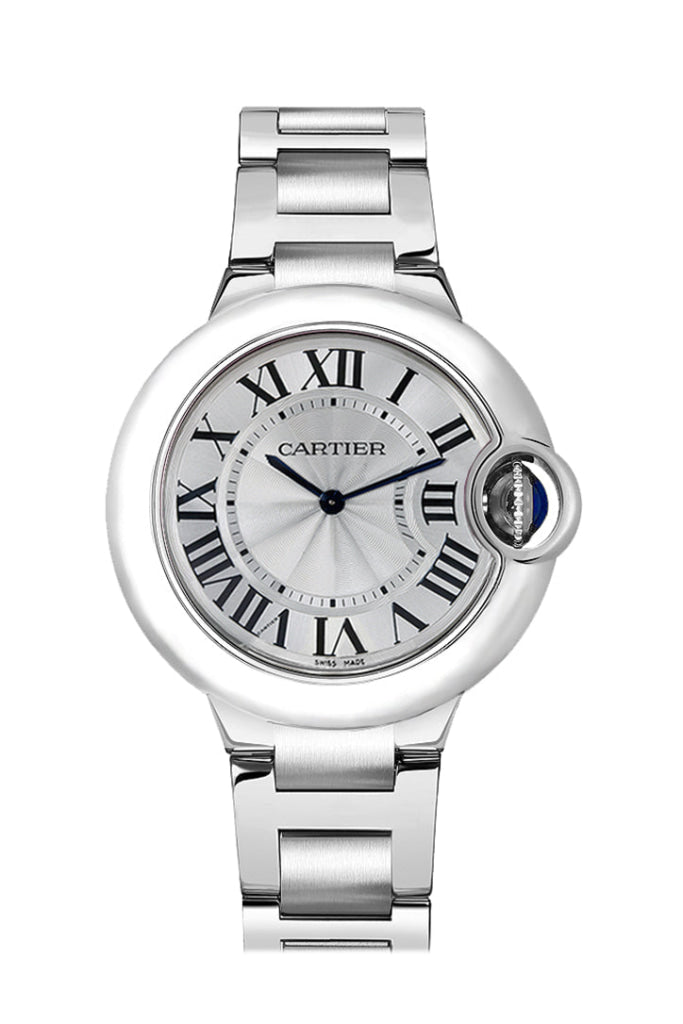 Cartier Ballon Bleu 33MM Stainless Steel Women's Watch W6920084 - Quartz Movement, Water Resistant Luxury Timepiece for Business & Formal Occasions