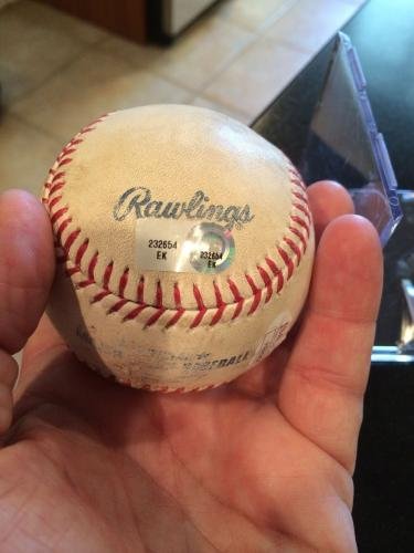 Authentic 2012 Dual Signed Bryce Harper & Mike Trout Game-Used Baseball with MLB Hologram 1/1 - Rare MLB Autographed Cleats for Collectors & Sports Memorabilia Fans - Perfect for Display, Investment & Baseball Enthusiasts