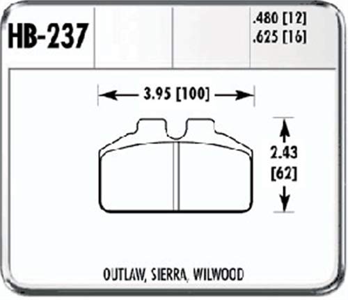 Hawk HB237W625 Premium Brake Pads - High Performance Ceramic Brake Pads for Smooth & Quiet Stops - Perfect for Sedans, SUVs, and Trucks - Ideal for City Driving & Highway Commuting