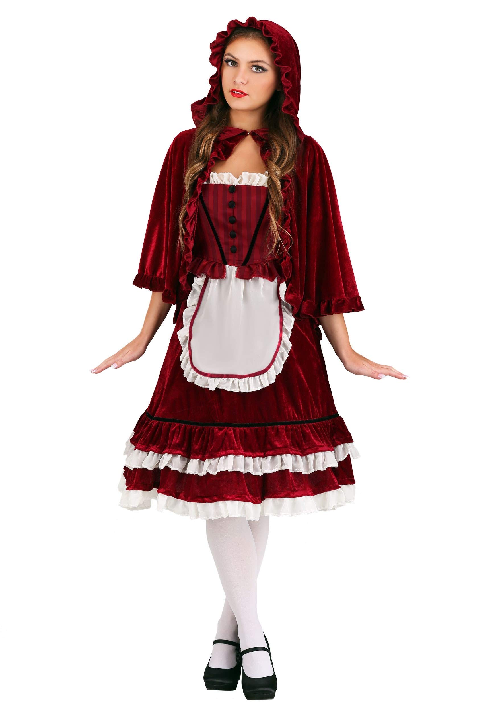 Women's Classic Red Riding Hood Costume for Halloween, Cosplay & Fairy Tale Dress Up - Perfect for Parties, Book Week & Themed Events