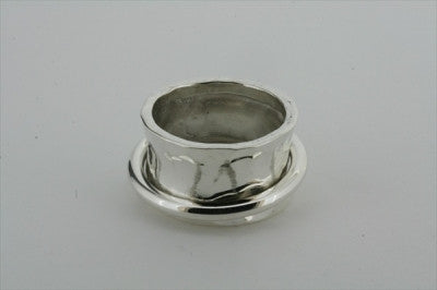 Sterling Silver Concave Battered Band Ring - Edgy & Unique Jewelry for Men & Women - Perfect for Everyday Wear, Gifts & Alternative Fashion