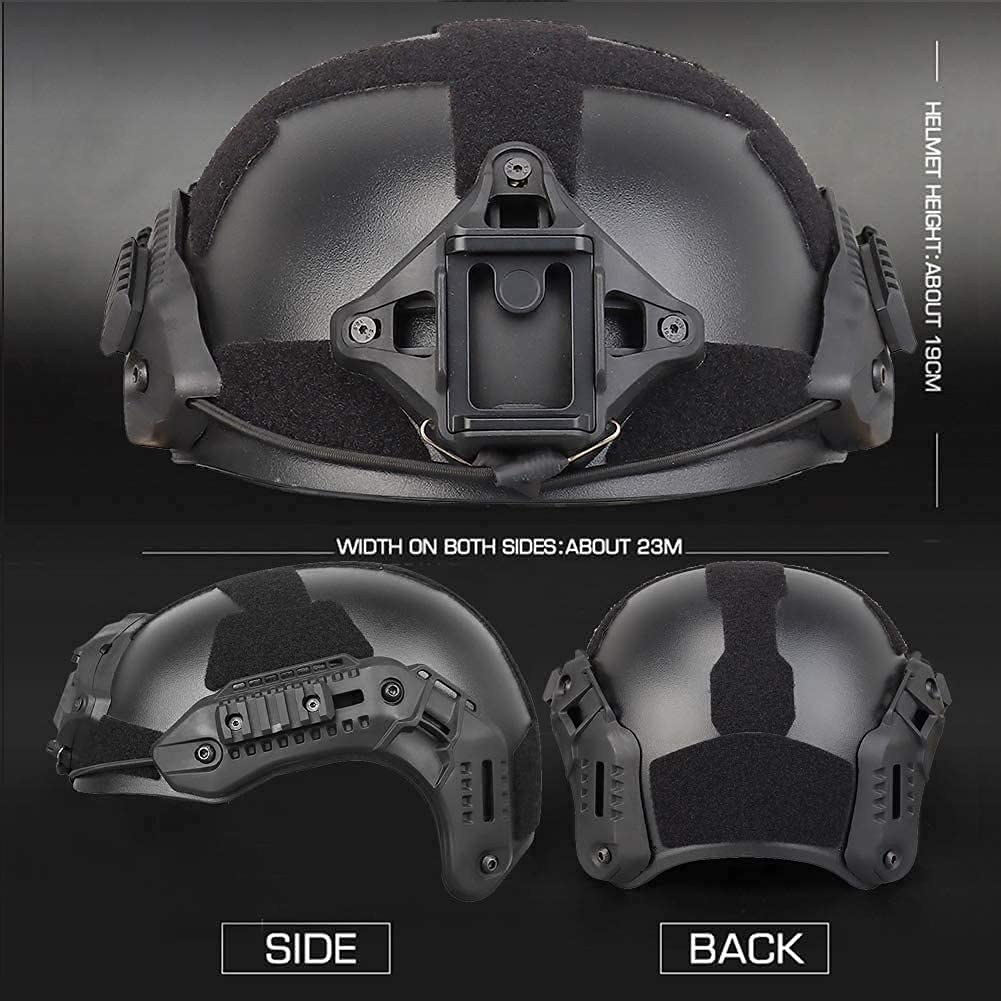 Tactical Fast Helmet with Detachable Anti-Fog Goggles & Breathable Mask - Military Airsoft Paintball Hunting Shooting Gear for Outdoor Sports & Combat Training