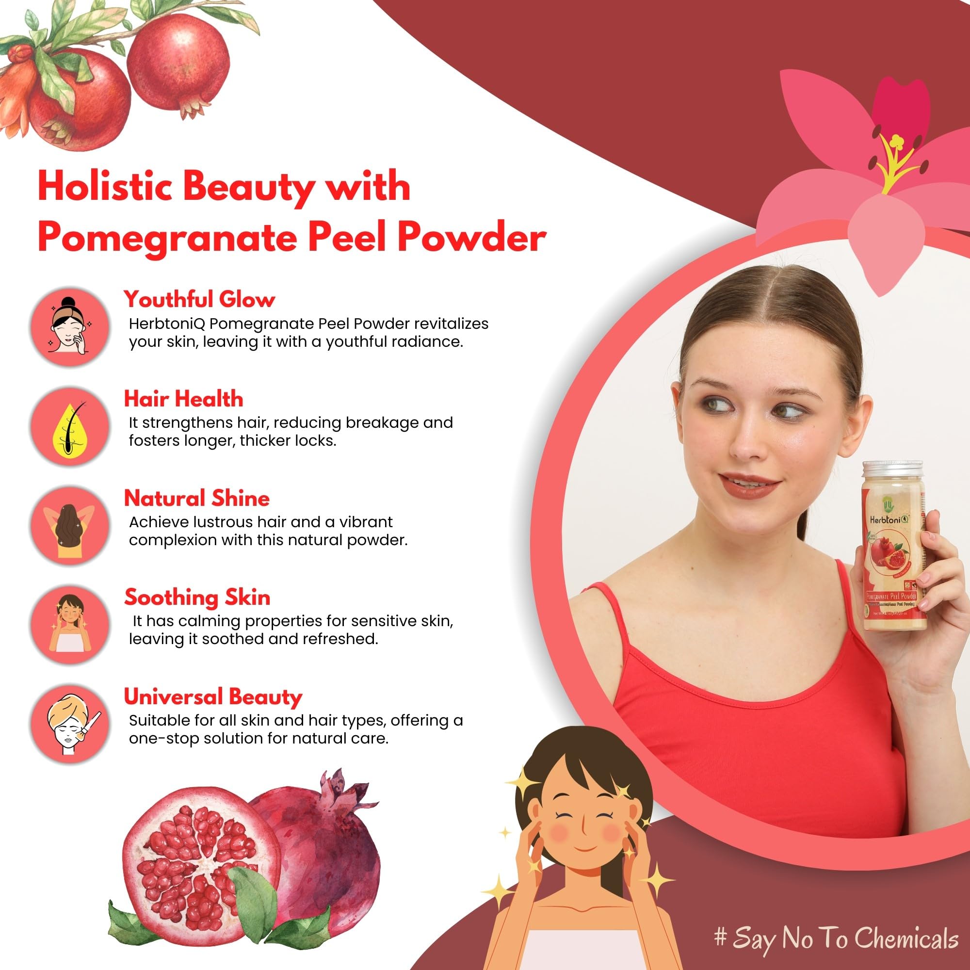 100% Natural Sandalwood & Pomegranate Peel Powder Face Mask - 300g Organic Skincare for Glowing Skin | DIY Facial Treatment for Acne, Dark Spots & Anti-Aging | Perfect for Spa Day & At-Home Beauty Routine