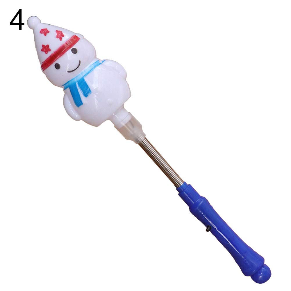 LED Christmas Snowman Santa Tree Decorations - Glow in the Dark Holiday Light Up Stick Toys for Kids | Indoor Outdoor Xmas Party Home Garden Decor