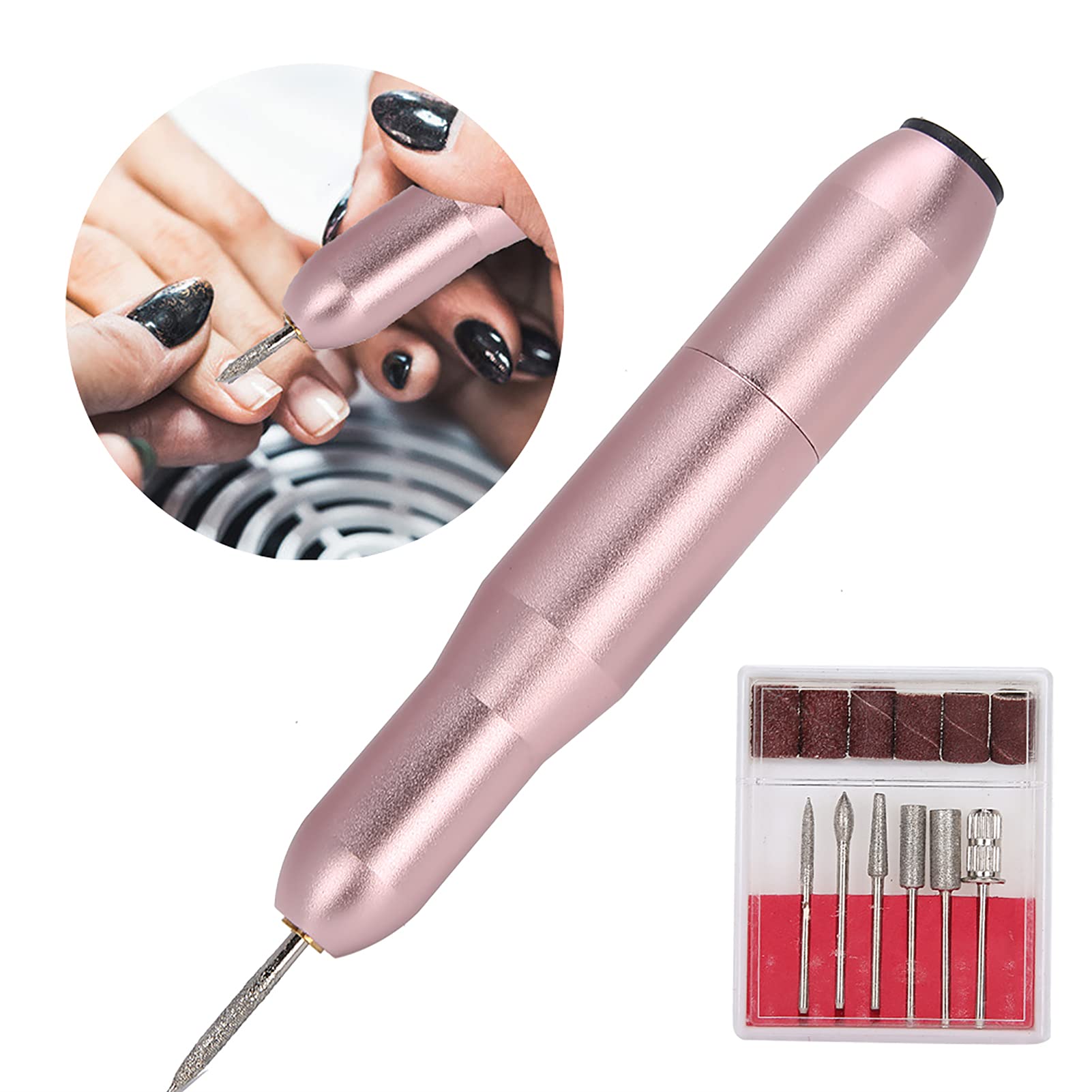 Professional Nail Drill Machine 15000RPM with USB Charging - Electric Nail File for Home, Beauty Salon & Nail Salon - Perfect for Manicures, Pedicures & Nail Art