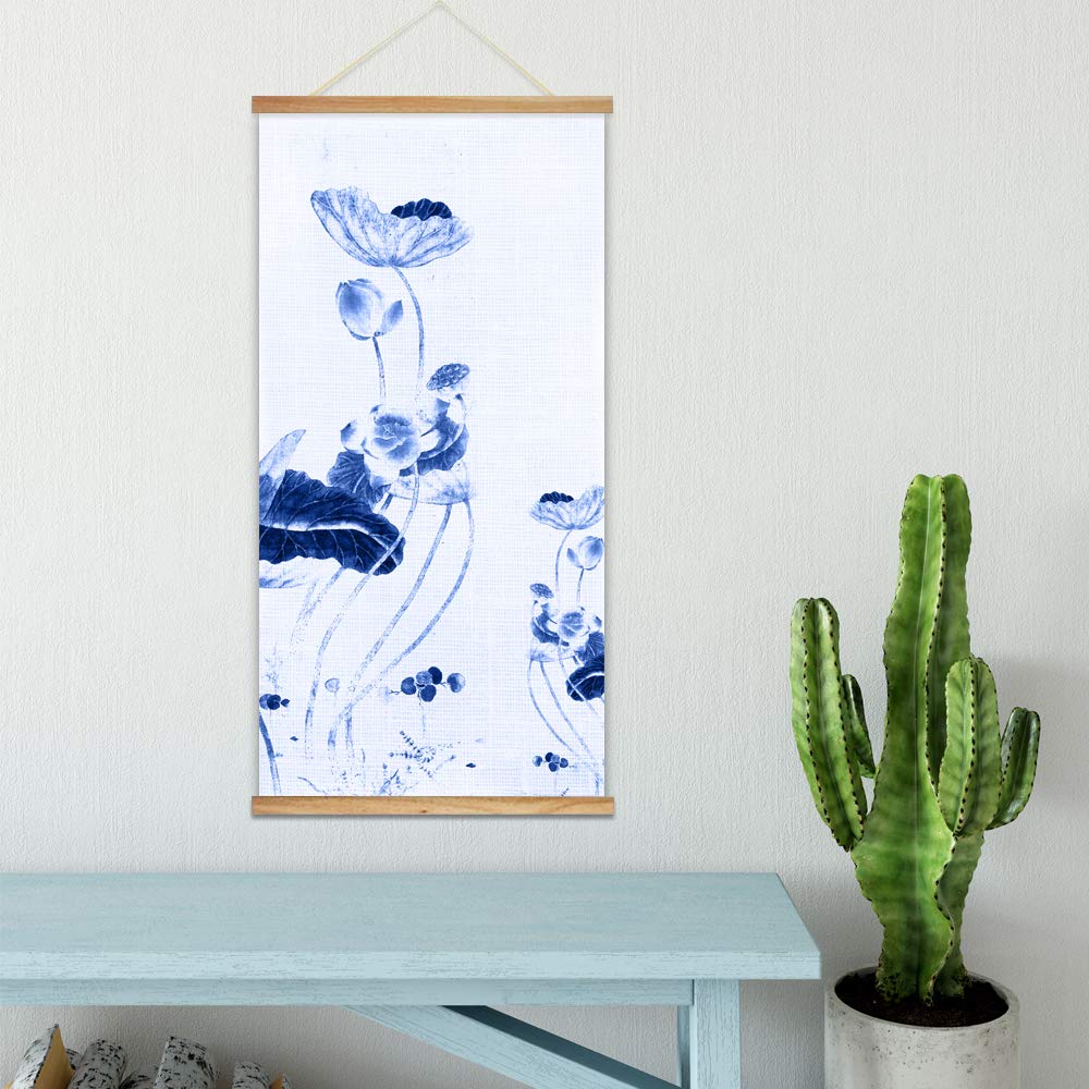 Wall26 Ink Bamboo Theme Wood Framed Hanging Poster - 18
