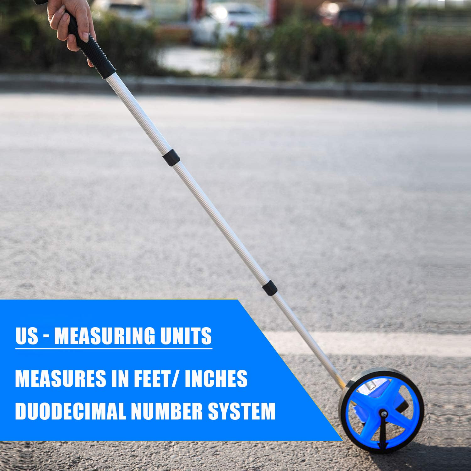 Zozen 6-Inch Measuring Wheel - Collapsible Distance Measuring Tool with Carrying Bag (Up to 10,000Ft) - Perfect for Landscaping, Construction, and DIY Projects