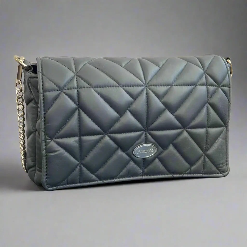 Quilted Soft Leather Crossbody Bag with Chain Strap - Stylish Women's Shoulder Purse for Daily Use, Work & Evening Out