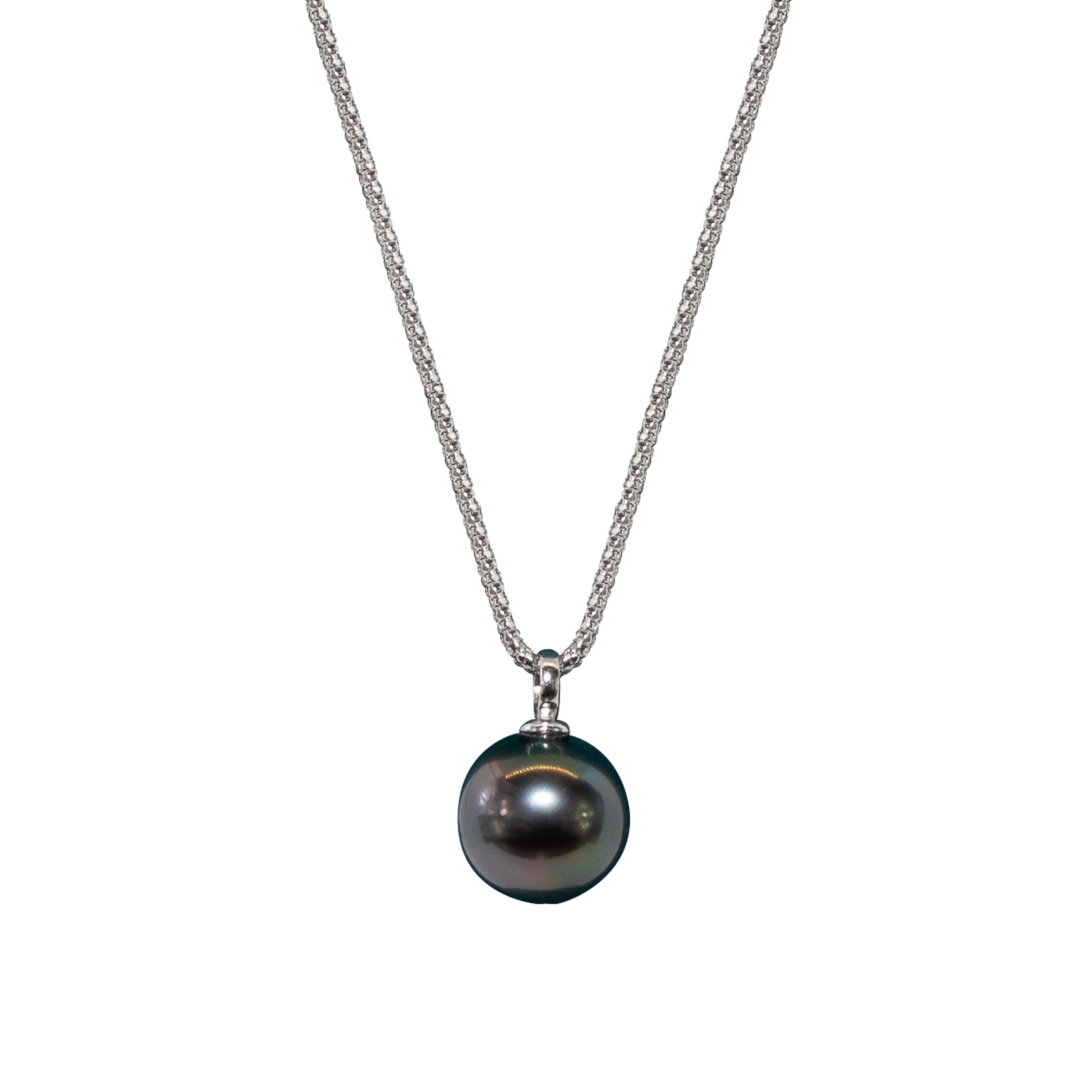 Royal Tahitian Silver Stream Necklace - Authentic Pearl Jewelry for Women - Perfect for Weddings, Parties & Special Occasions