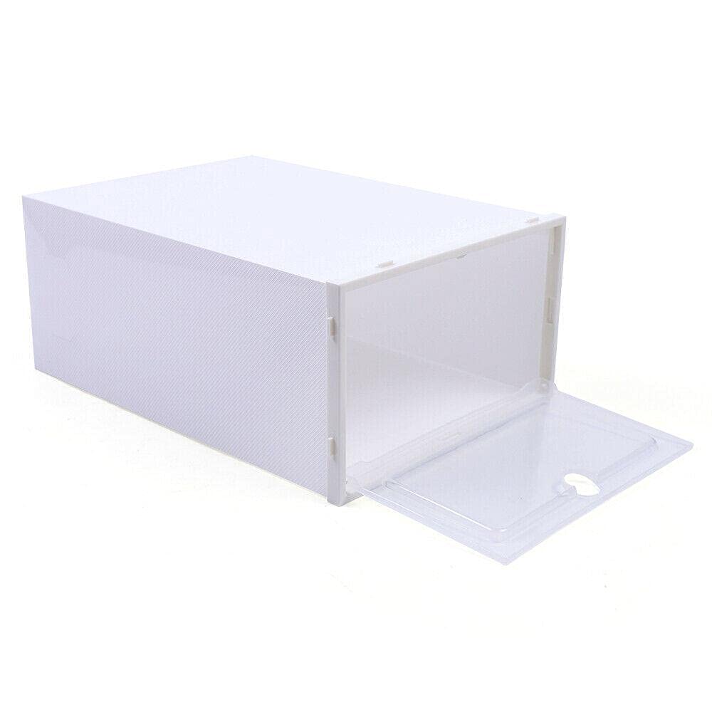 VioliytyC 24-Pack Clear Plastic Shoe Storage Boxes - Foldable, Stackable Organizer Bins with Lids for Closet, Bedroom & Entryway Organization