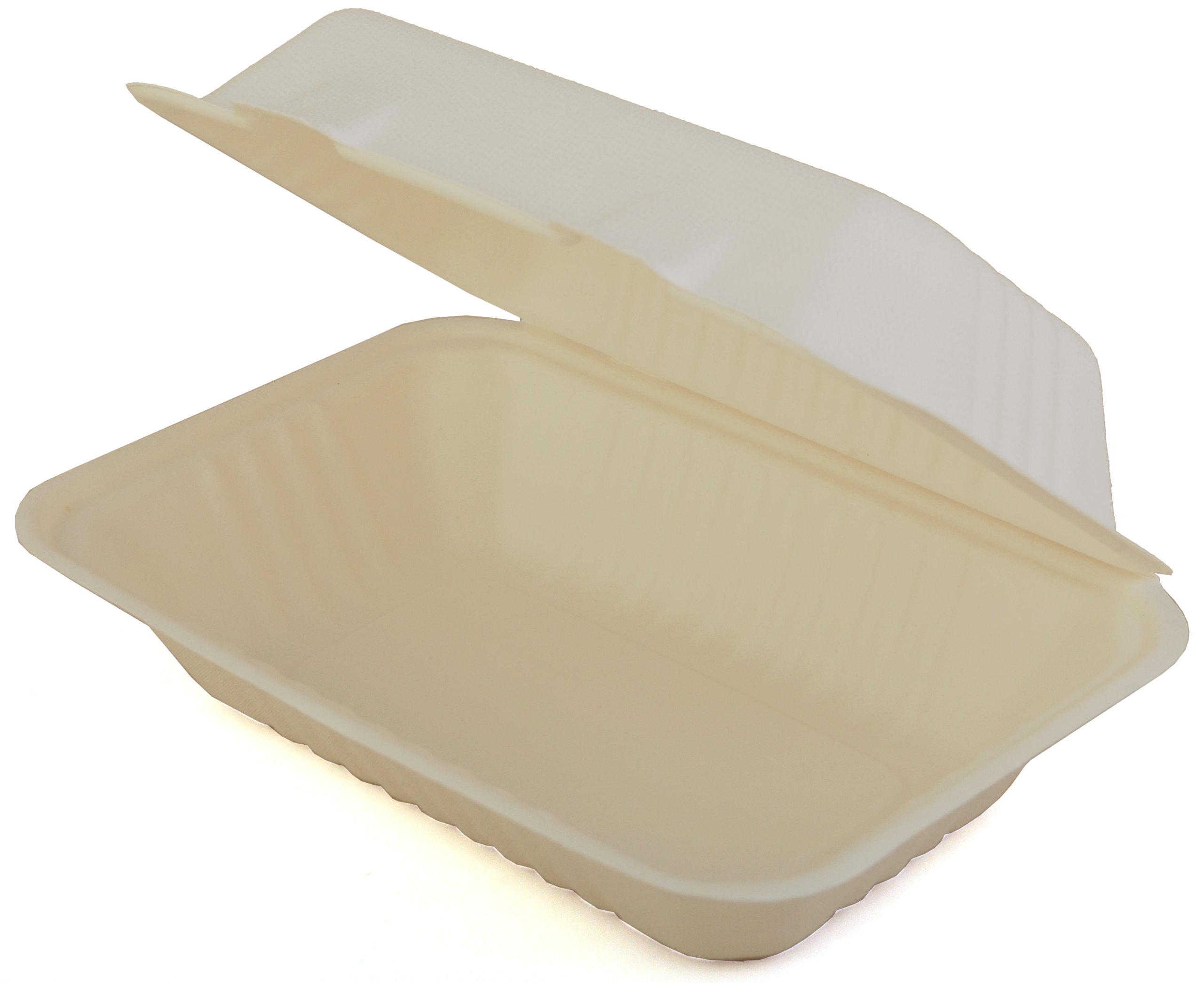 Southern Champion Tray 18946 ChampWare Molded Fiber White Clamshell Food Container - 9
