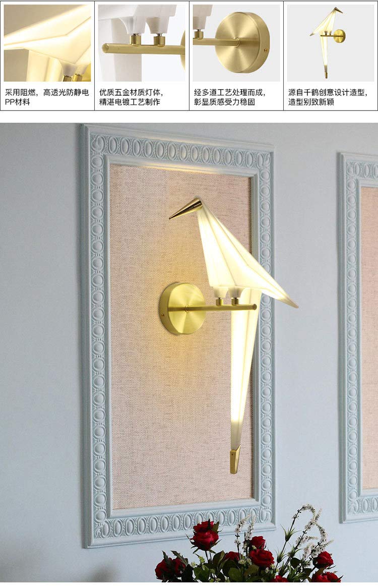 Modern LED Wall Lamps - Creative Little Bird Art Light Fixture for Living Room, Bedroom & Bedside - Energy Efficient Home Decor Lighting for Cozy Ambiance & Wall Accents