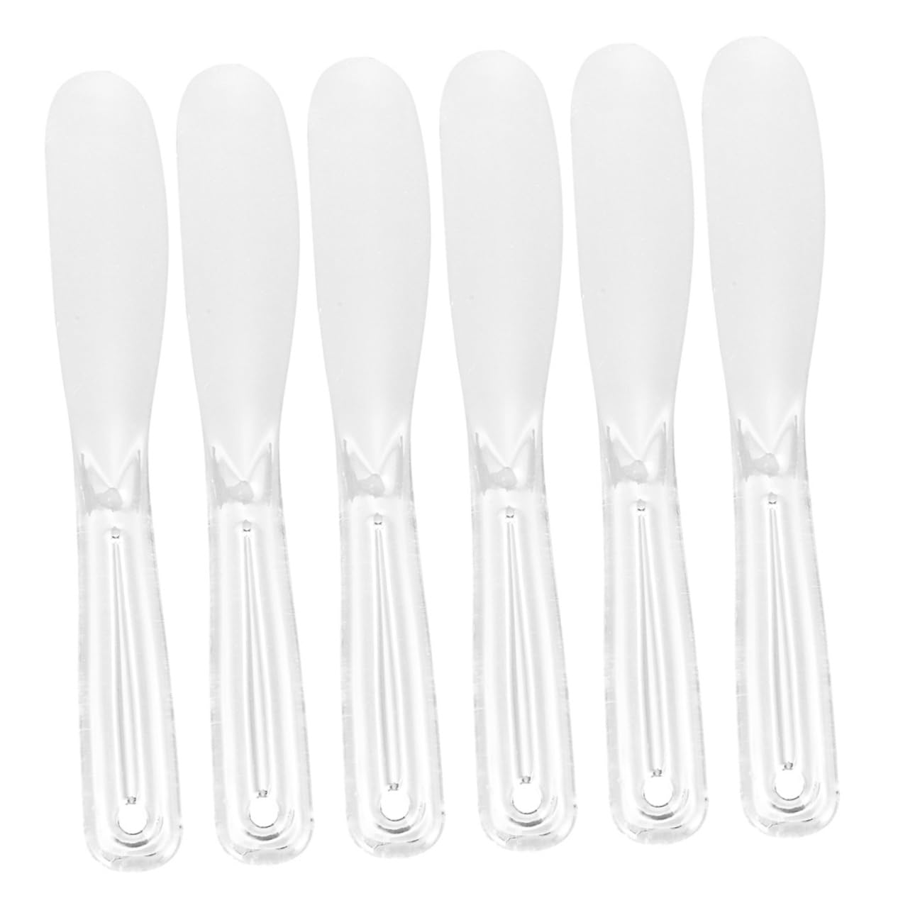 6pcs Transparent Reusable Film Stick Mascara & Facial Mask Spatula - Skin Scrubber, Makeup Applicator Brush for Face & Body Butter - Perfect for Skincare Routine, Spa Days & At-Home Beauty Treatments