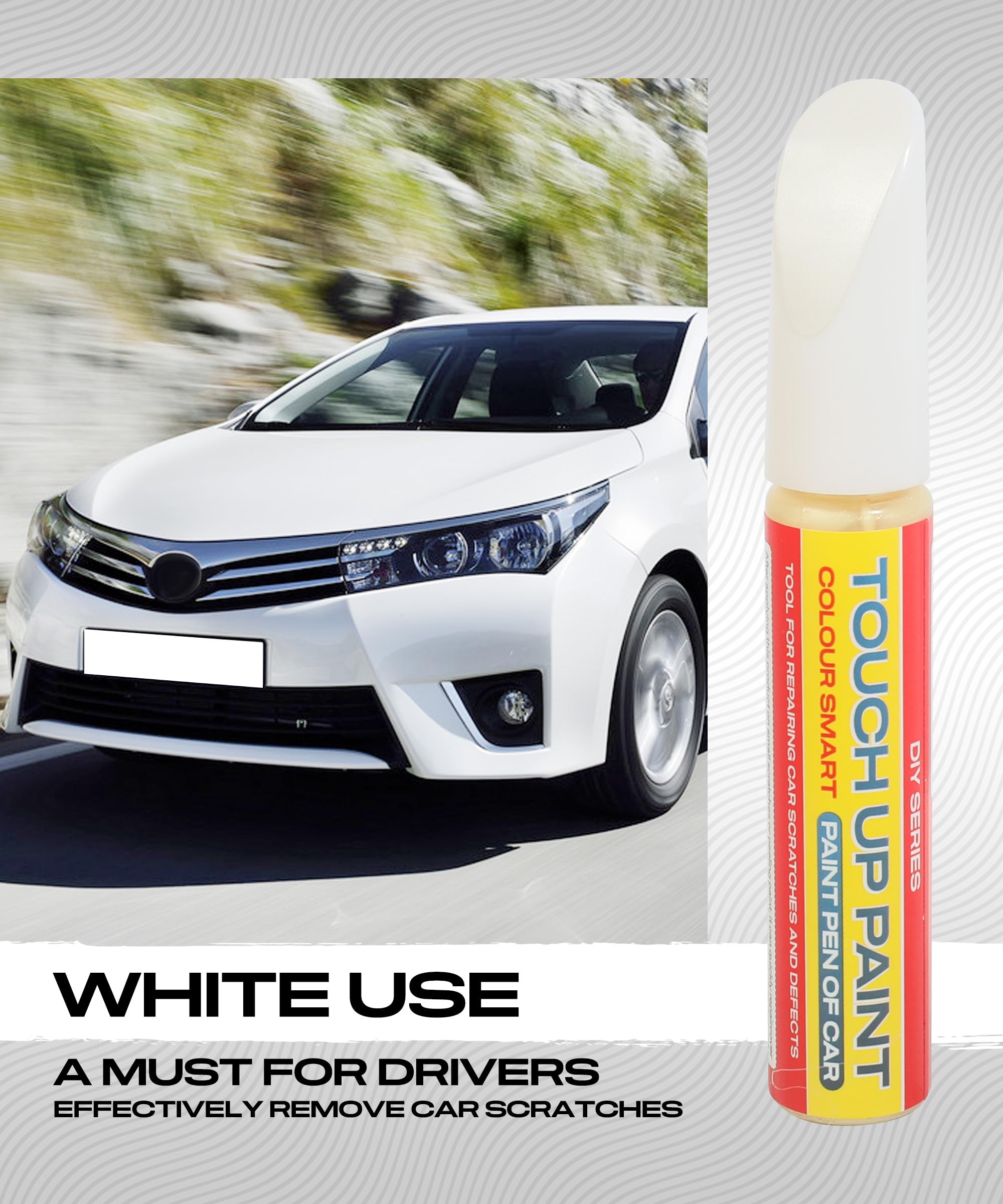 ESEWALAS Car Paint Pen - Auto Scratch Repair Touch Up Paint for Cars & Vehicles (Pearl White) | Fix Deep Scratches, Chips & Paint Damage | Perfect for DIY Car Maintenance, Quick Roadside Repairs & Vehicle Restoration