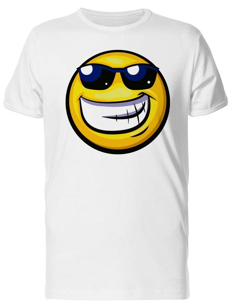Smartprints Cool Smiley with Sunglasses T-Shirt for Men - Casual Graphic Tee for Summer Outfits & Streetwear Fashion