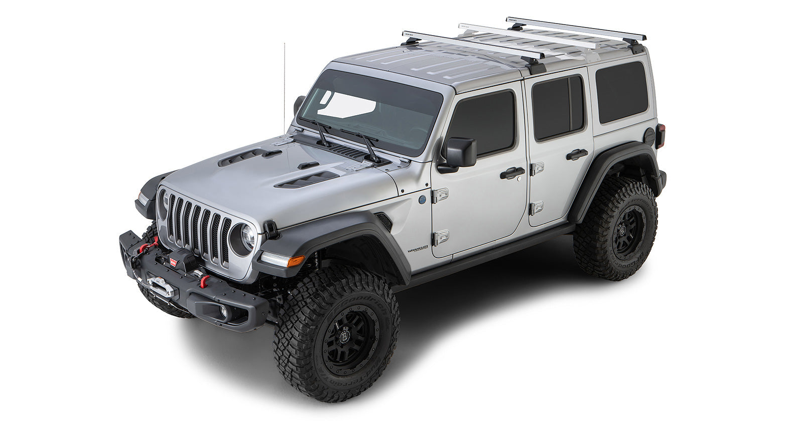 Heavy Duty RCL Backbone Roof Rack for Jeep Wrangler 2018-2023 | Black Steel 2-Bar Roof Rack System | 4-Door SUV Cargo Carrier | Perfect for Camping, Off-Roading & Outdoor Adventures