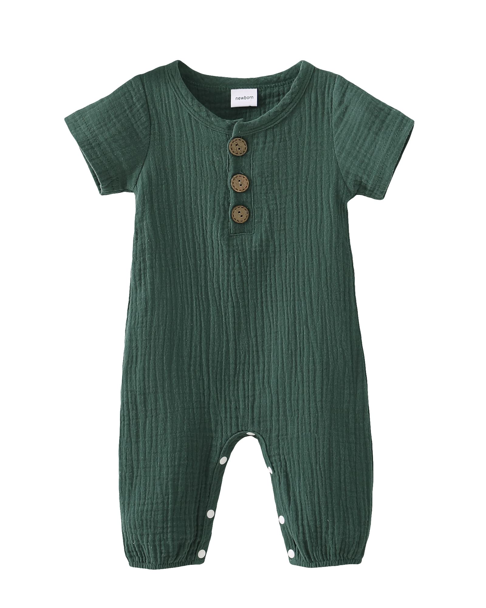 Newborn Baby Girl Clothes - Soft Cotton Linen Romper Jumpsuit | Cute Infant Bodysuit Outfit for Summer, Fall & Winter | Perfect for Playtime, Photo Shoots & Daily Wear