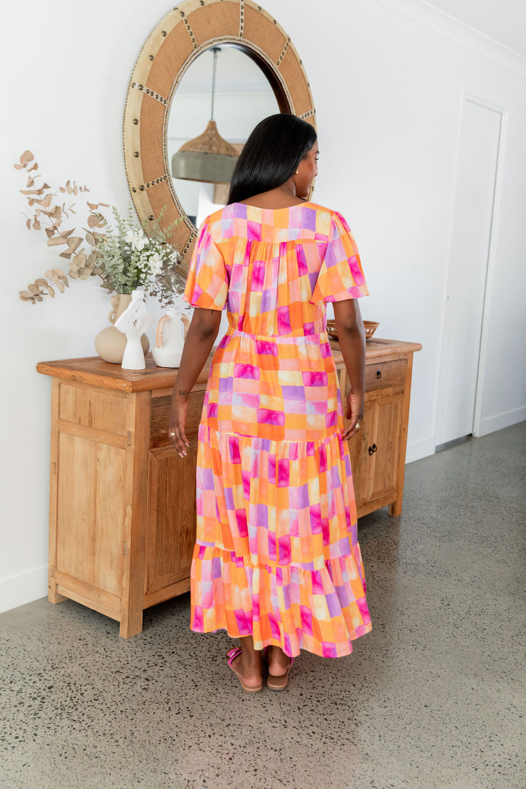 Bonnie Maxi Dress with Illusion Neckline - Elegant Flowy Long Dress for Women | Perfect for Weddings, Parties & Summer Outfits