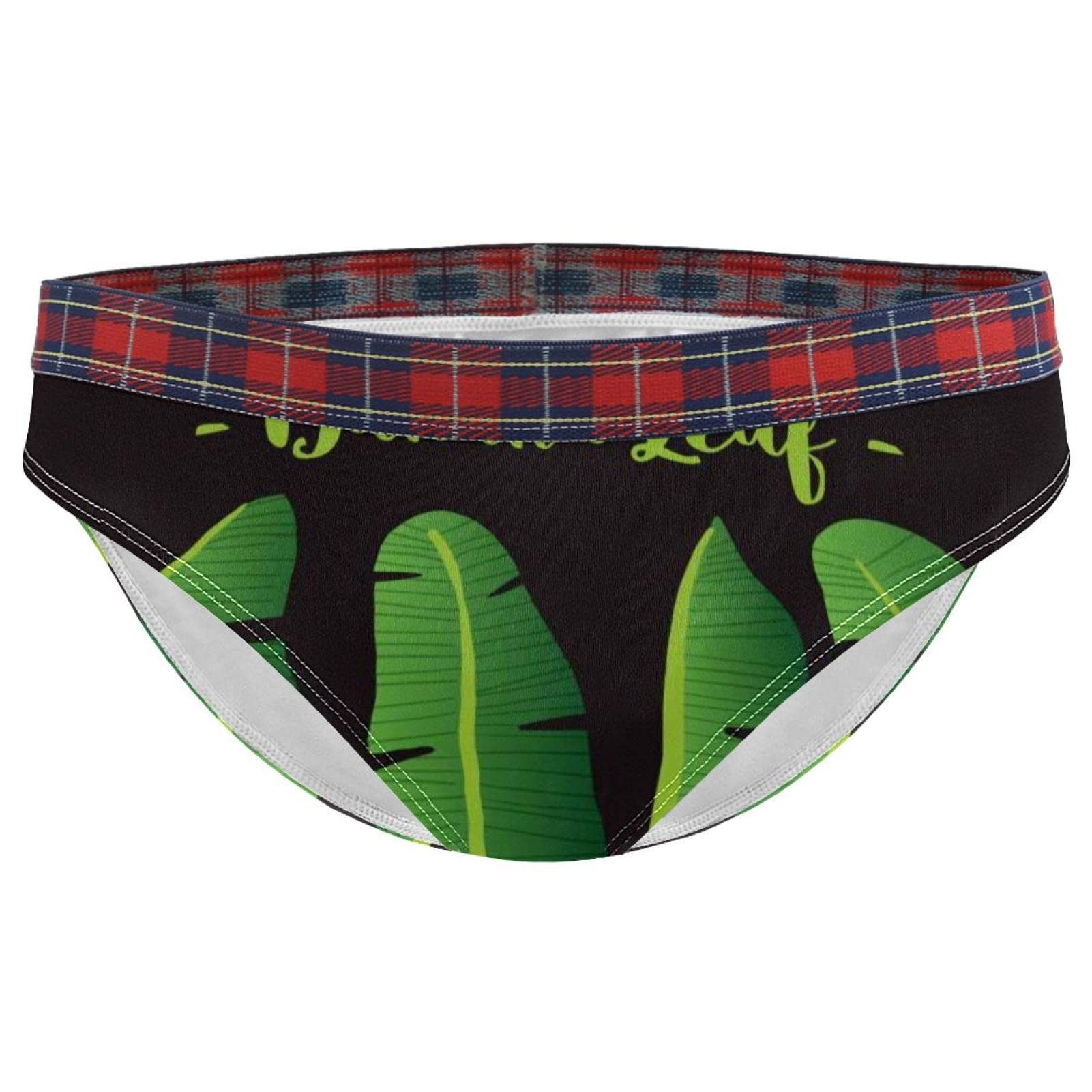 Banana Leaf Print Low Rise Breathable Women's Underwear - Soft Stretch Bikini Panties for Everyday Comfort | Perfect for Yoga, Travel & Summer Outfits