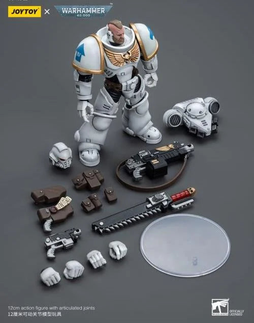 JOYTOY Warhammer 40k Space Marines White Consuls Intercessors Action Figures - 6.5