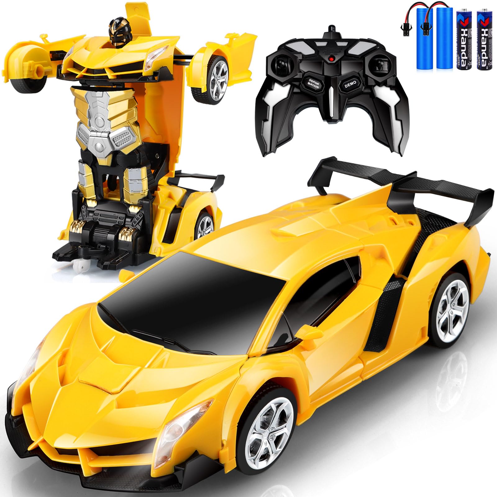 Best Remote Control Car Toys for Kids - Transforming RC Cars with One-Button 360° Rotation & Drifting - Cool Birthday Gifts for Boys & Girls - Perfect for Indoor Play, Outdoor Racing & STEM Learning