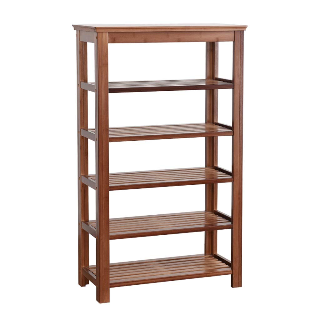 NYKK 6-Tier Wooden Shoe Rack Organizer - Space Saving Shoe Storage Cabinet Tower (60cm Wide, Brown) | Perfect for Entryway, Closet & Bedroom Organization