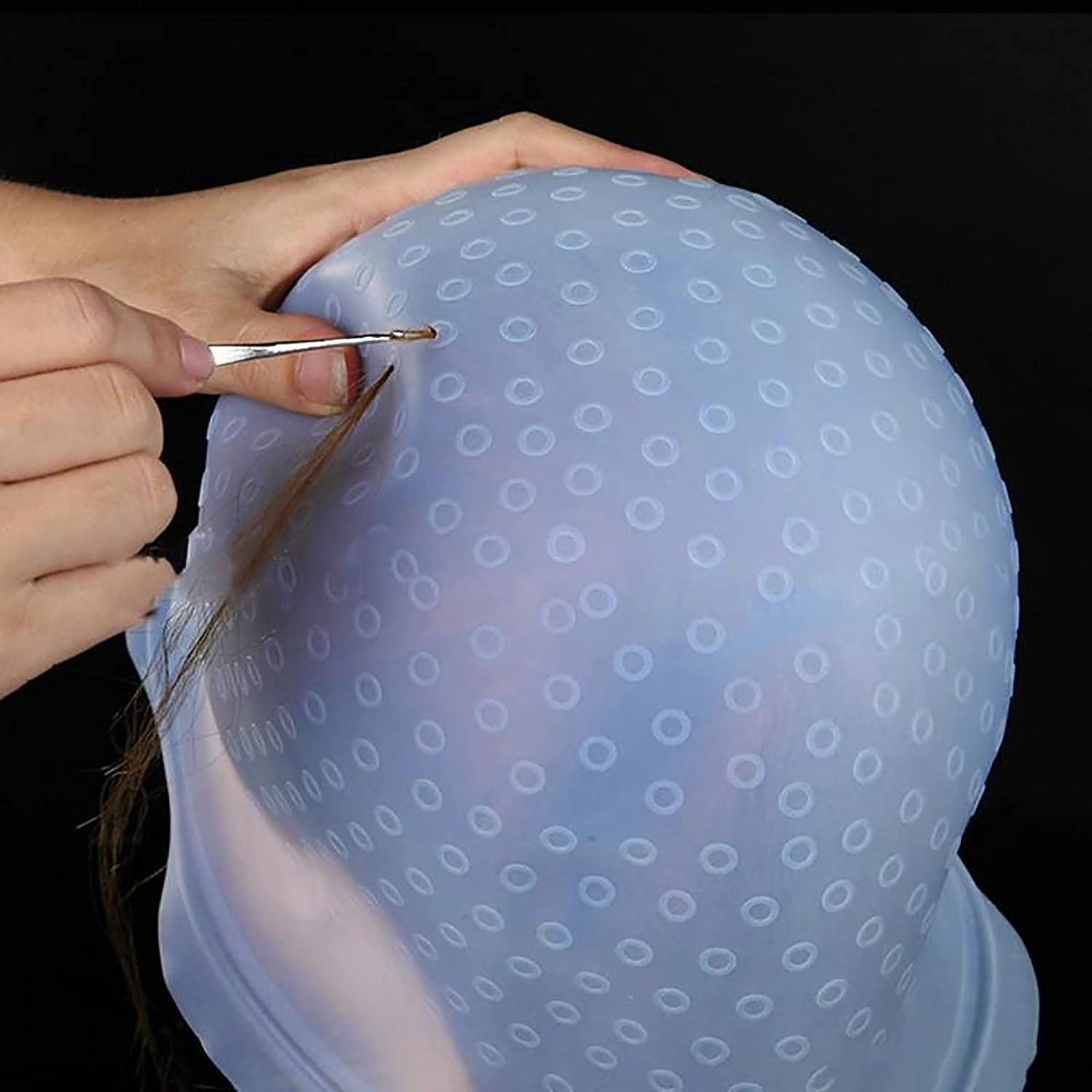 OSEN Reusable Silicone Highlight Cap for Hair Dye & Coloring - Transparent Hair Spa Cap (1 Pack) - Perfect for Salon, Home Hair Coloring & DIY Highlights