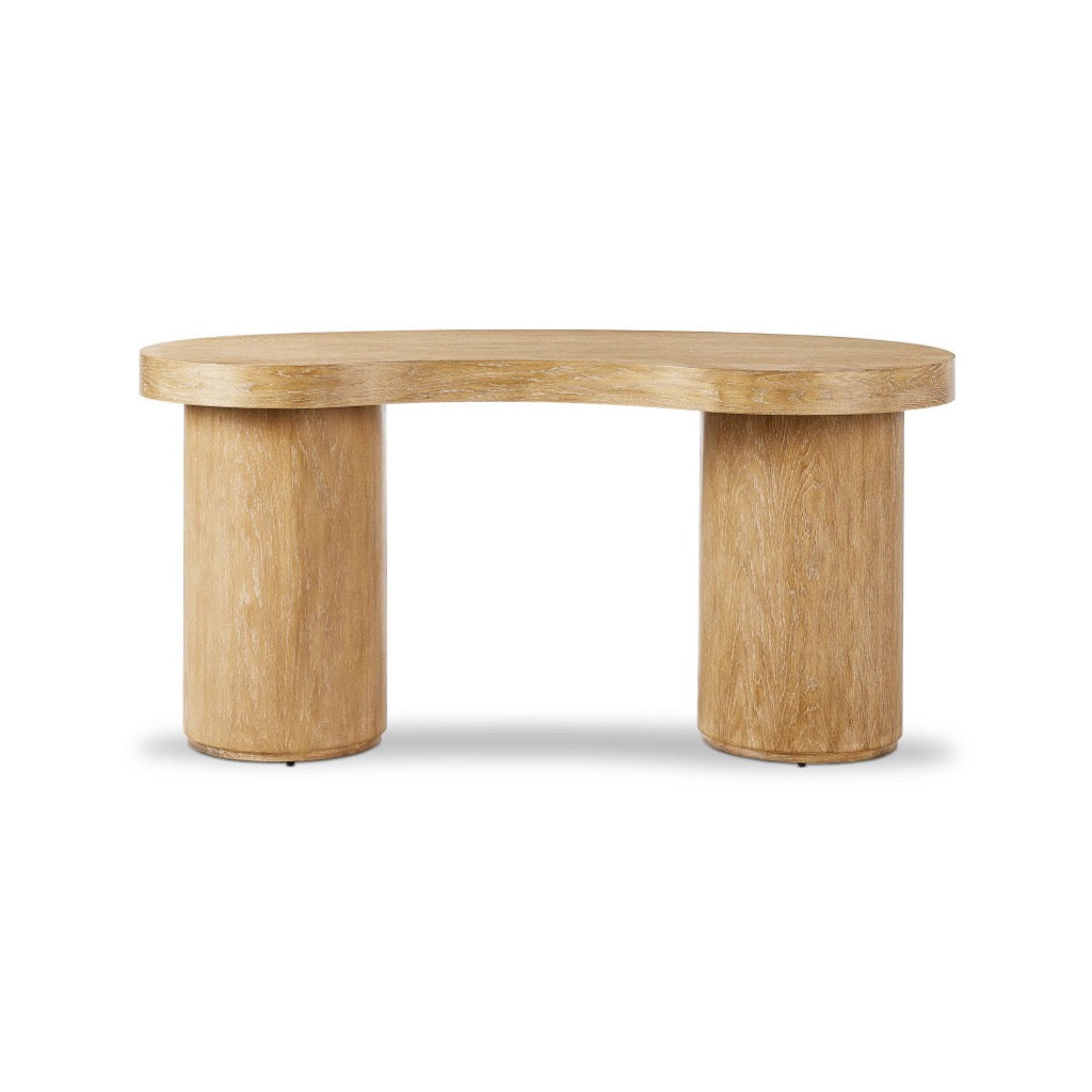 Premium Leeds Desk with Blonde Oak Veneer - Modern Home Office Furniture for Work & Study
