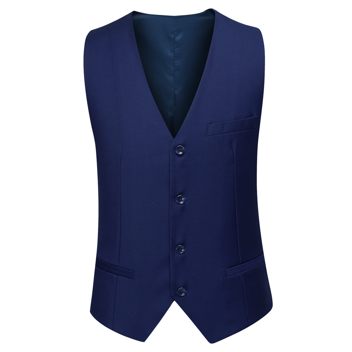 3 Piece Classic One Button Riviera Blue Suit for Men - Formal Business Attire & Wedding Outfit - Perfect for Office, Interviews, and Special Occasions