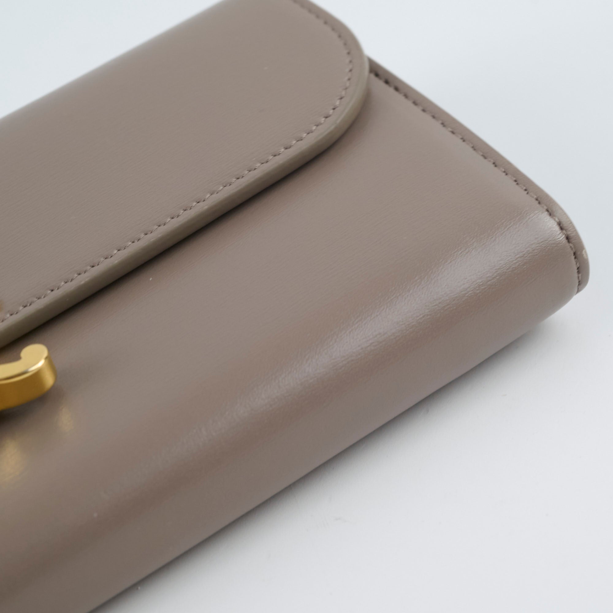 Celine Triomphe Wallet in Shiny Calfskin & Pebble Leather - Luxury Women's Designer Wallet for Everyday Use & Special Occasions