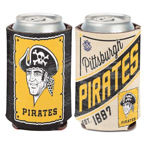 Vintage Pittsburgh Pirates Can Cooler - Insulated Beer Koozie for MLB Games, Tailgating & Outdoor Parties - WinCraft Official Licensed Merchandise