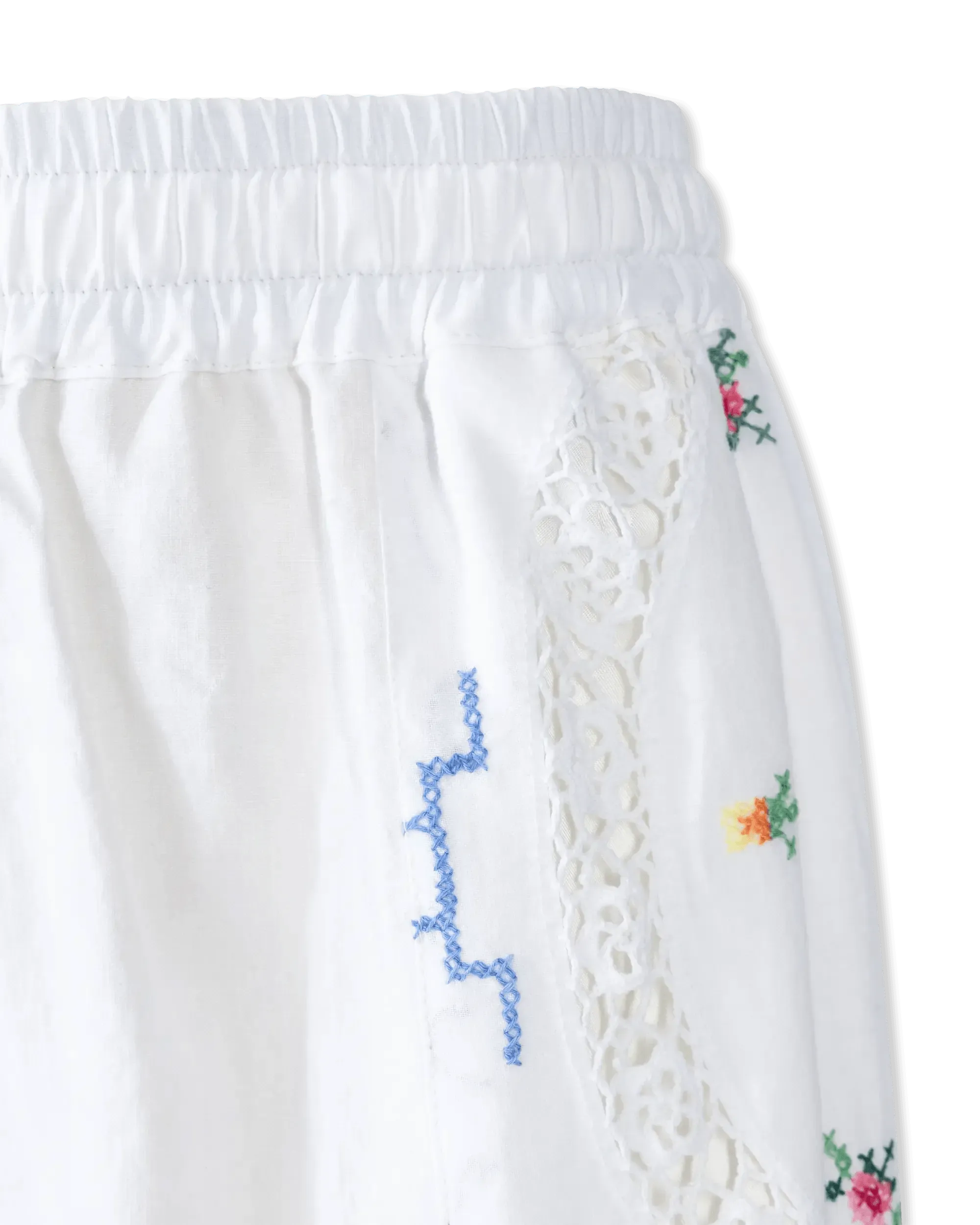 Stylish Embroidered Linen Pants for Women - Breathable & Comfortable Summer Casual Wear - Perfect for Beach, Travel & Boho Fashion