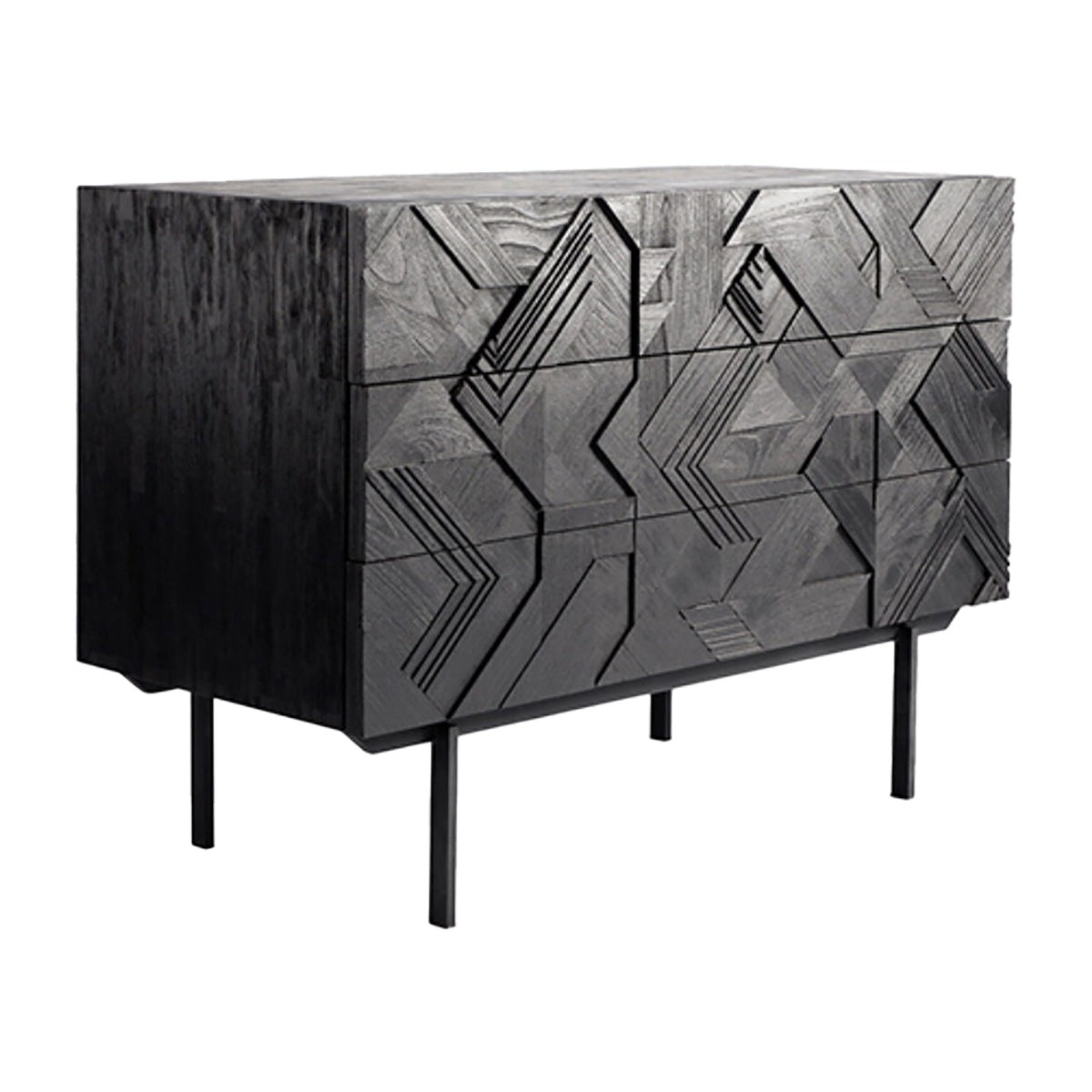 3-Drawer Graphic Chest - Stylish Storage Solution for Bedroom, Living Room & Office Organization