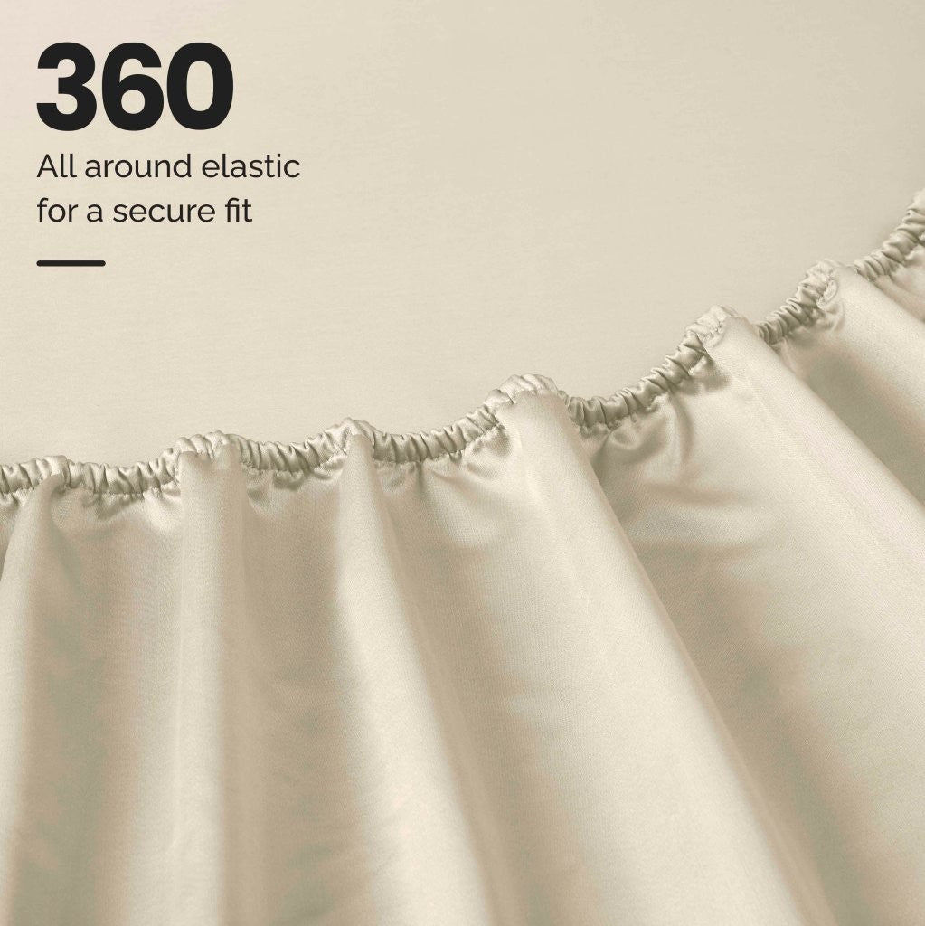 1000 Thread Count Egyptian Cotton Bed Sheet Set - Super Soft Luxury Sheets for Olympic Queen Size Bed - Perfect for Home, Hotel & Guest Room Comfort