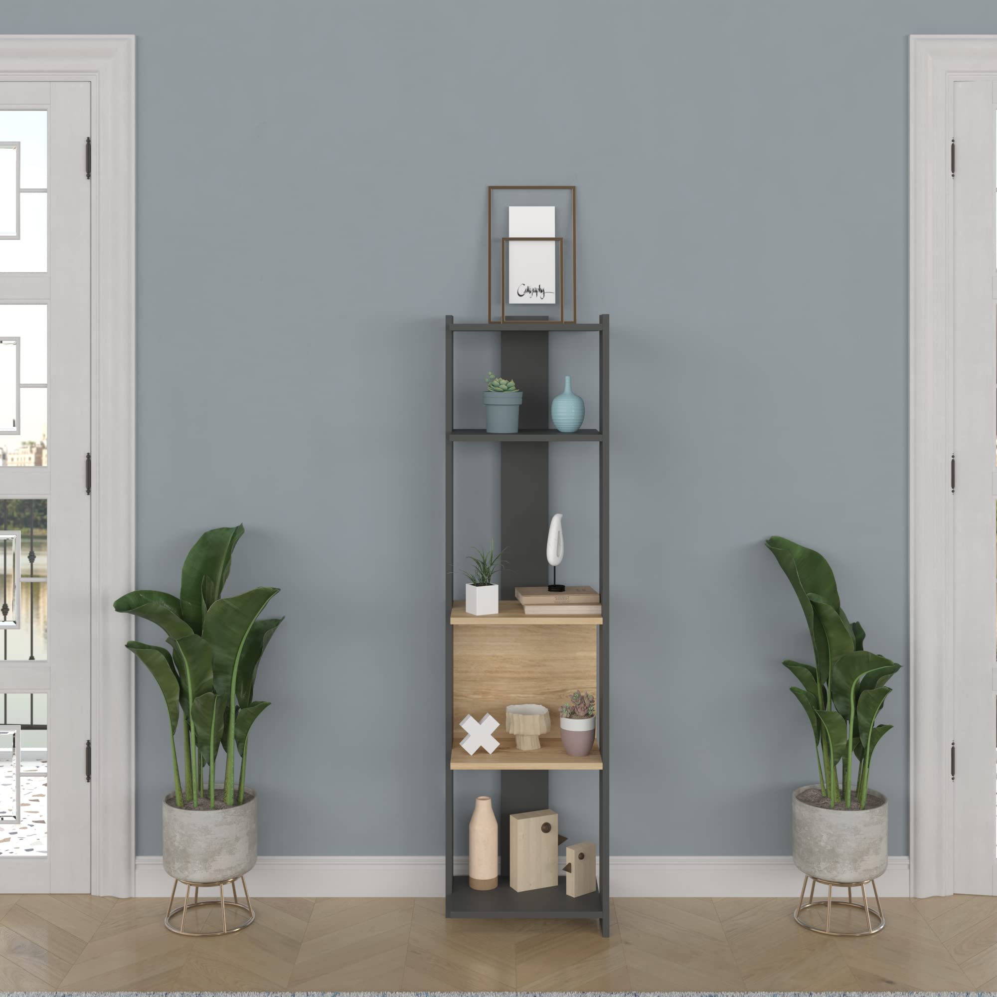 Modern Narrow Bookcase 65