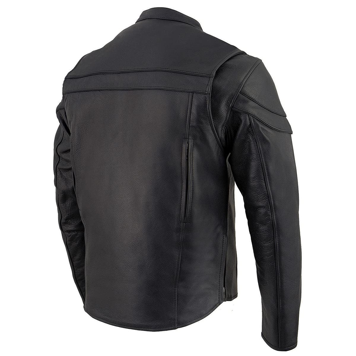 Milwaukee Leather SH1408 Men's Sporty Crossover Vented Black Motorcycle Jacket - Breathable Riding Gear for Scooter & Cruiser Bikes - Perfect for Urban Commuting & Weekend Adventures